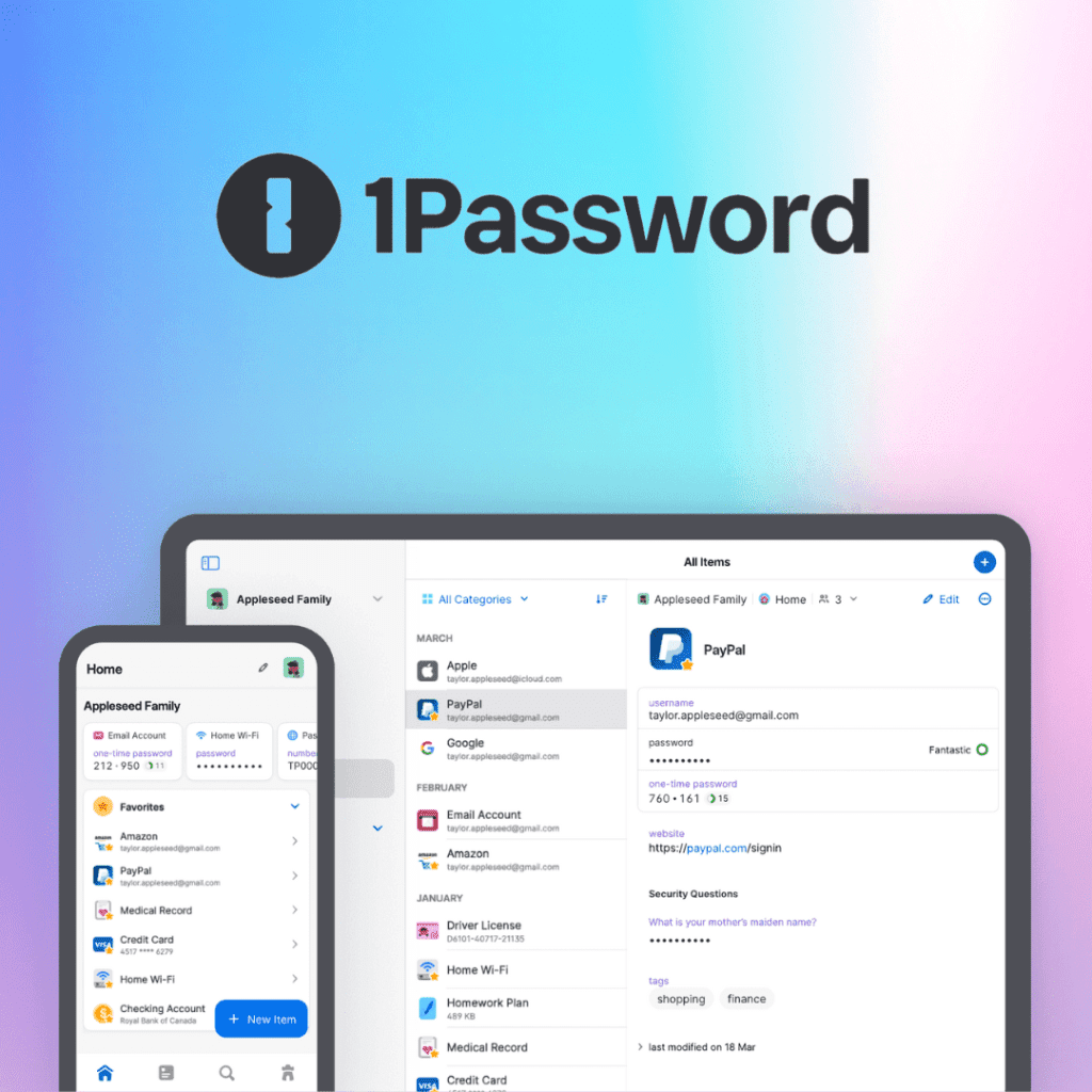 1Password Pro 1 năm